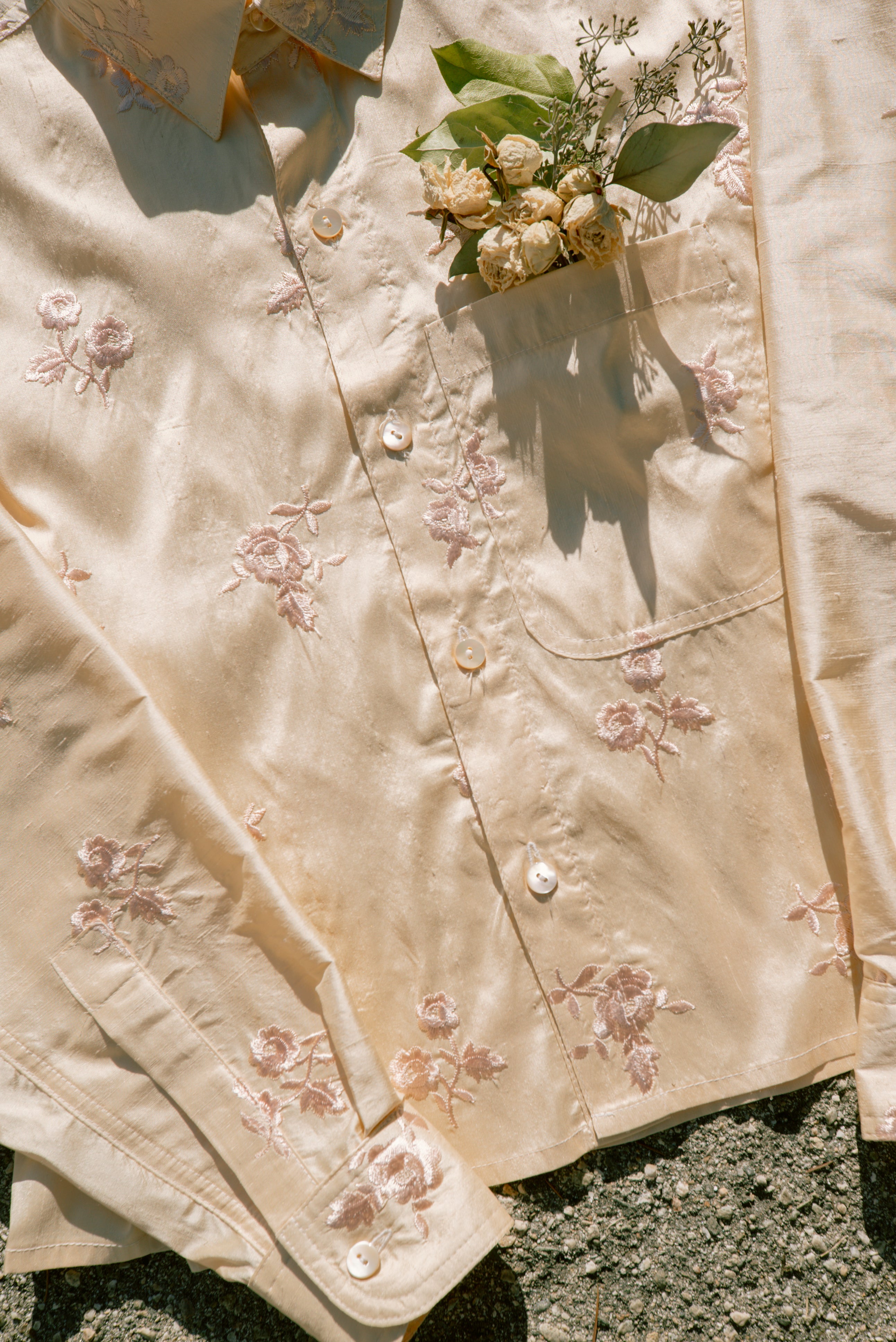 Pale Florals Silk Olivia Jacket