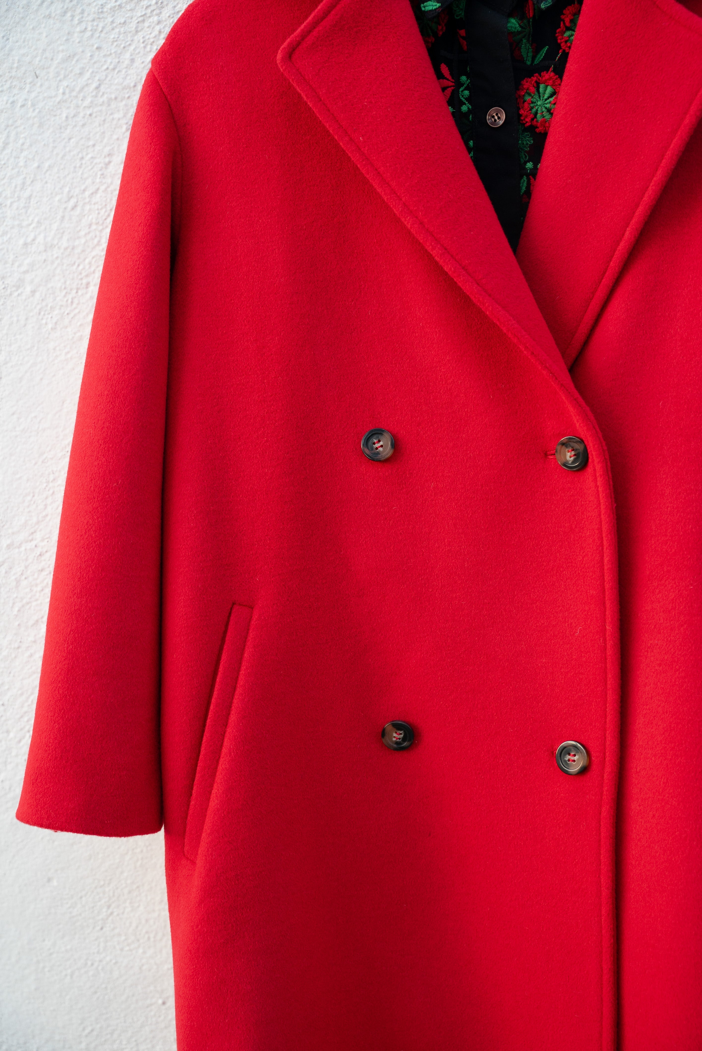 Avens Engine Red Wool Coat