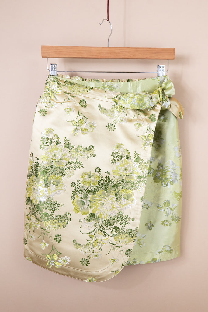 Lime Satin Verbena Skirt