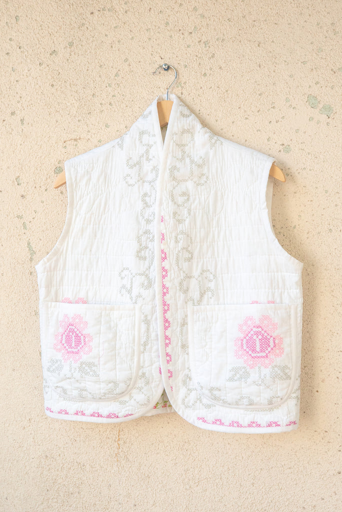 Pink Cross Stitch Ava Vest