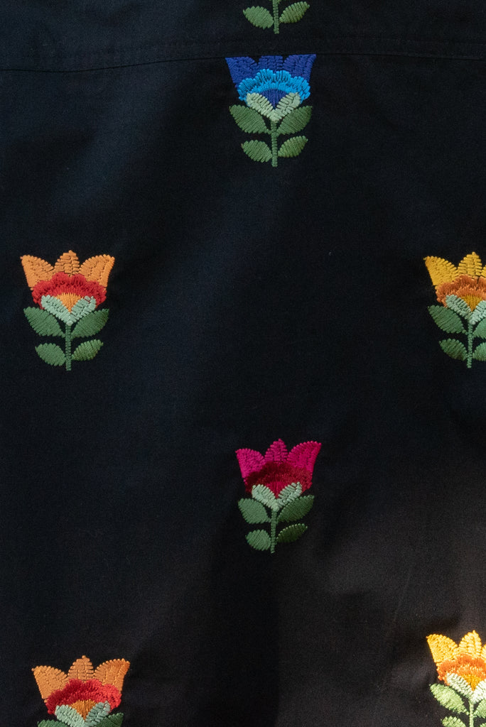 Embroidered Big Tulips Olivia Jacket