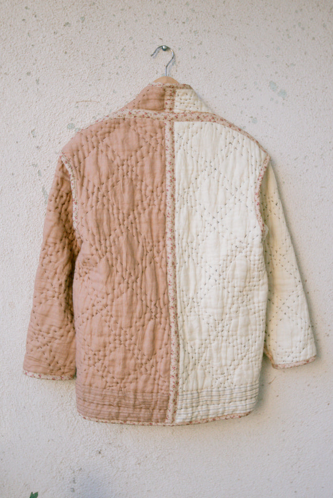 Two-Tone Linen Kalina Cocoon Coat