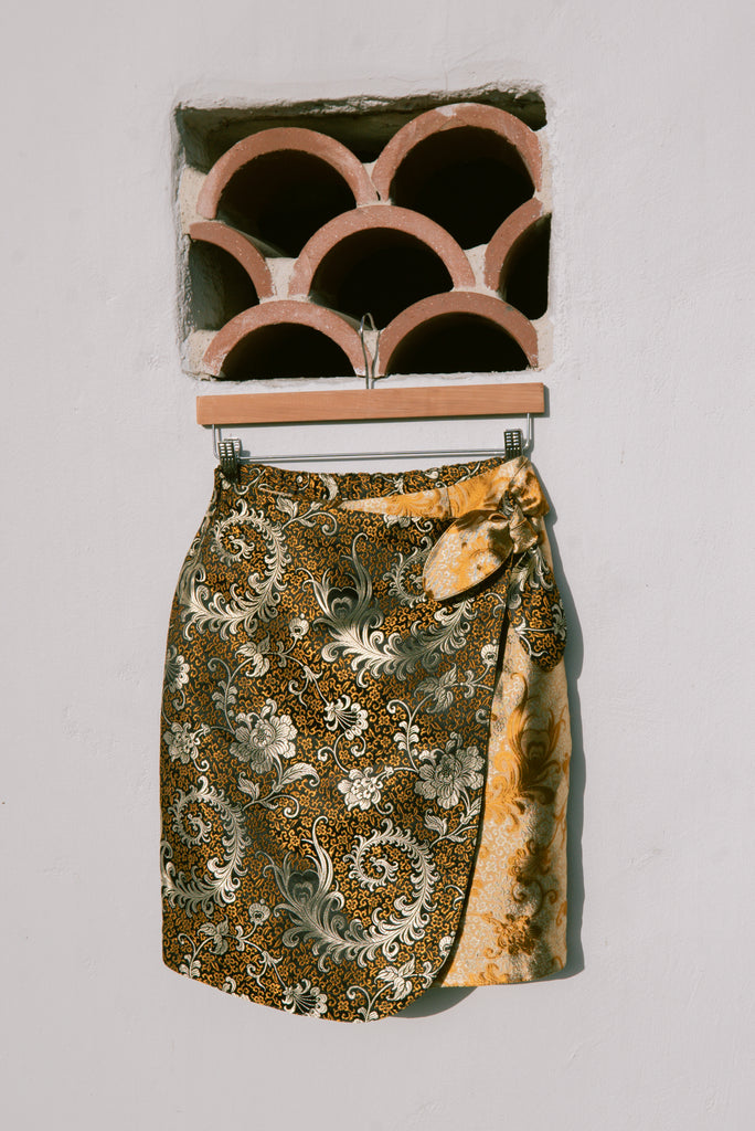 Amber Satin Verbena Skirt
